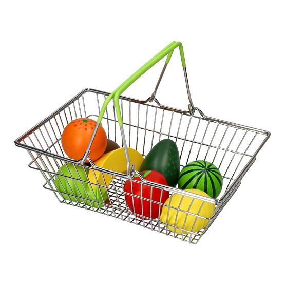 Shopping basket with fruit