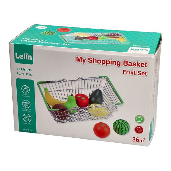 Shopping basket with fruit