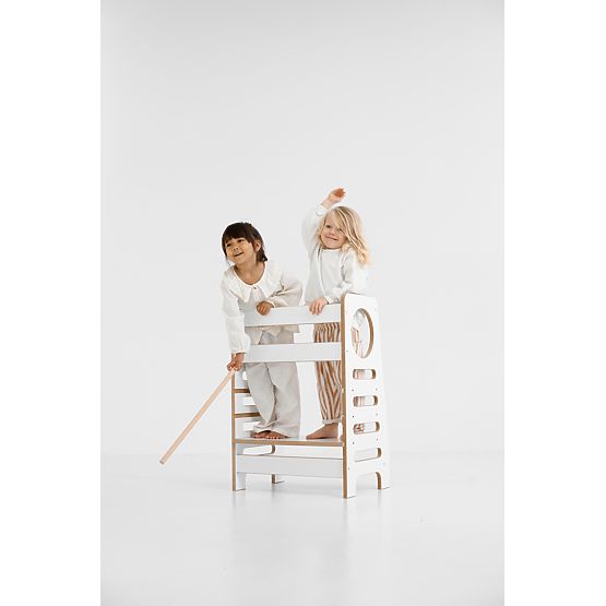 Learning Tower for Twins DOUBLE M - White
