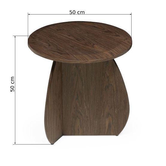 Side Table Noku 50 cm, Dark Walnut