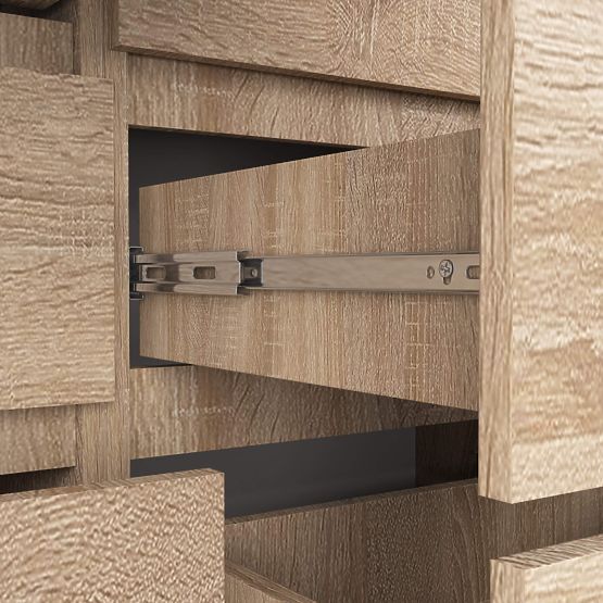 SIDEBOARD K 120 cm 8 DRAWERS PK OAK SONOMA