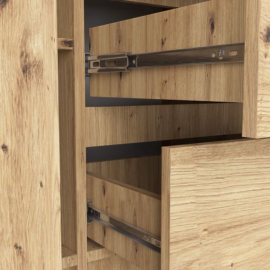 SIDEBOARD K100 2D 3DR OAK ARTISAN