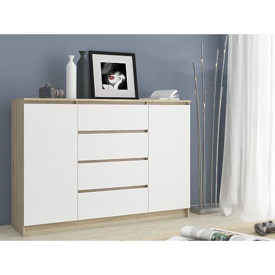 SIDEBOARD K140 2D 4DRW CLP PK OAK SONOMA / WHITE