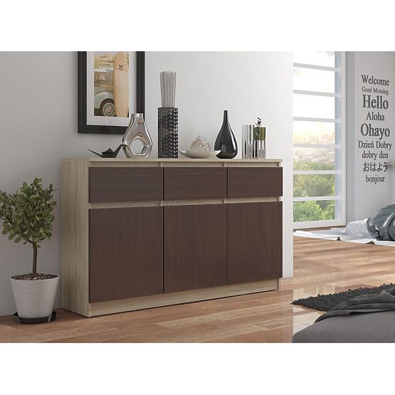 SIDEBOARD K140 3D 3DR CLP PK SONOMA / WENGE