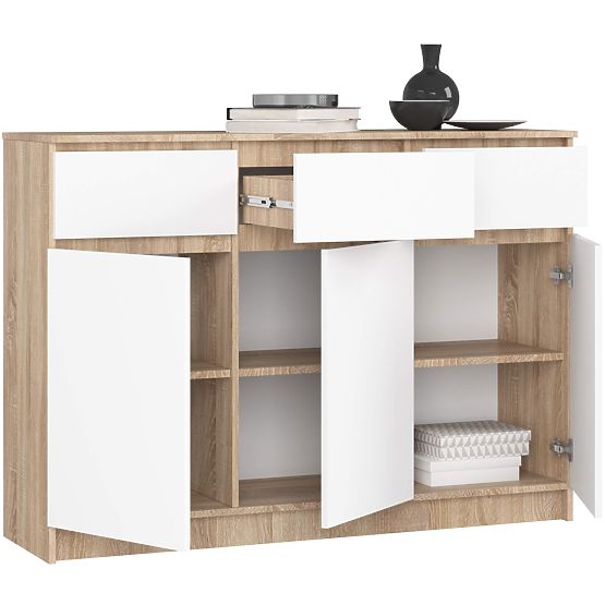 SIDEBOARD K140 3D 3DR CLP PK SONOMA / WHITE