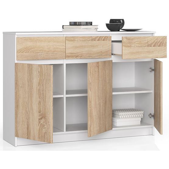 SIDEBOARD K140 3D 3SZ CLP PK WHITE / SONOMA