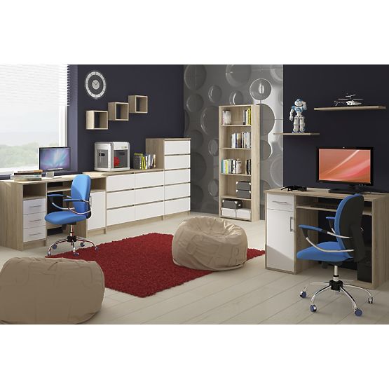 SIDEBOARD K140 6 DRAWERS CLP OAK SONOMA / WHITE
