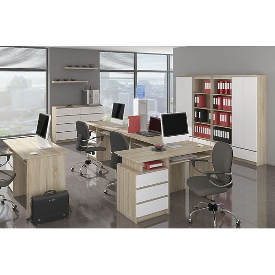SIDEBOARD K140 6 DRAWERS CLP OAK SONOMA / WHITE