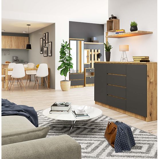 SIDEBOARD K160 2D 4DR CLP PK ARTISAN / GRAY