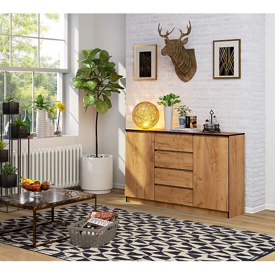 SIDEBOARD K160 2D 4DR CLP PK CRAFT OAK
