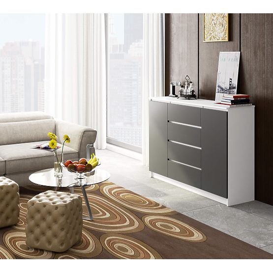 SIDEBOARD K160 2D 4SZ CLP PK WHITE / GRAY