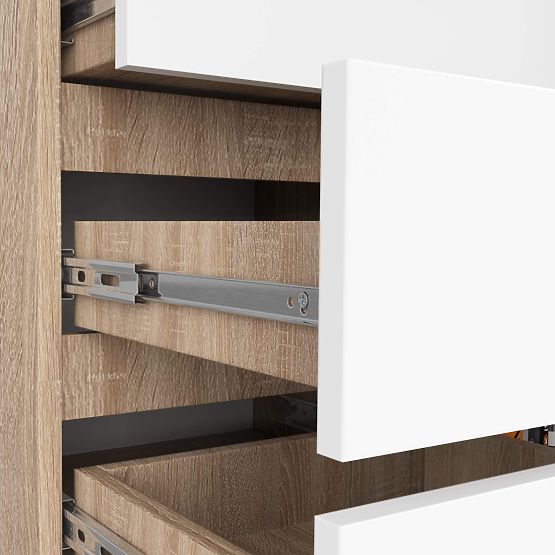 SIDEBOARD K80 1D 5DR OAK SONOMA / WHITE