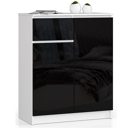 SIDEBOARD K80 2D 1SZ CLP PK BLACK GLOSS