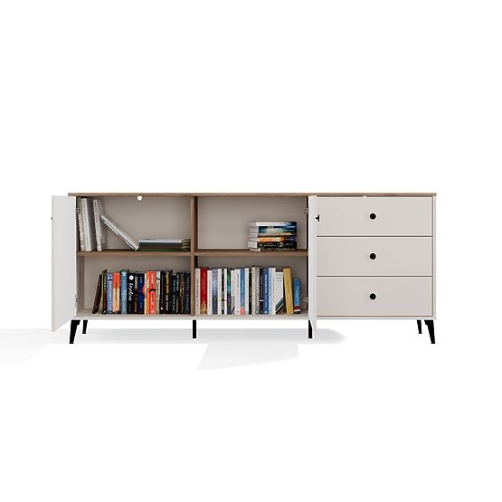 Sideboard POINT 2D3S Cashmere Beige Castello Oak Cabinet 3 Drawers 2 Doors Living Room