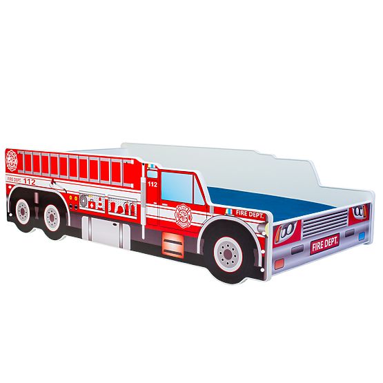 Single Bed Fire Truck 140x70 with Mattress