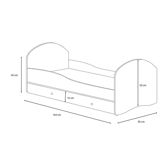 Single Bed Luk 160x80 with Drawer