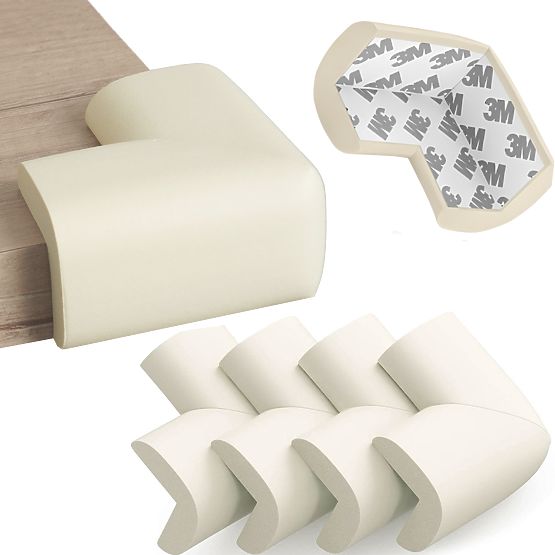 SIPO Foam protection for furniture corners, beige - 4 pcs