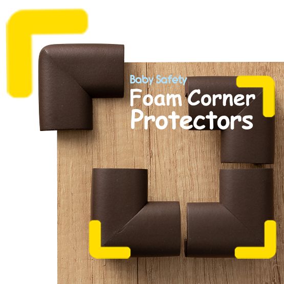 SIPO Foam protection for furniture corners, black - 4 pcs