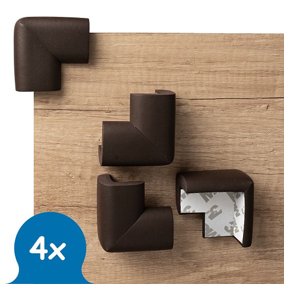 SIPO Foam protection for furniture corners, black - 4 pcs