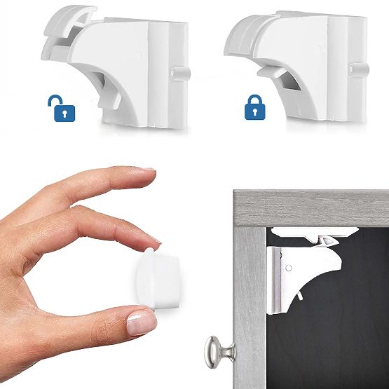 SIPO Magnetic locks for cabinets and drawers - 4 pcs