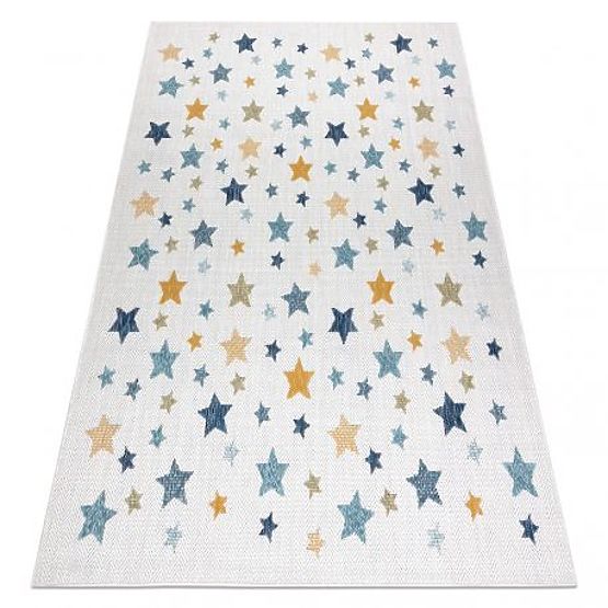 SISAL COOPER Carpet Stars 22260 Ecru / Dark Blue