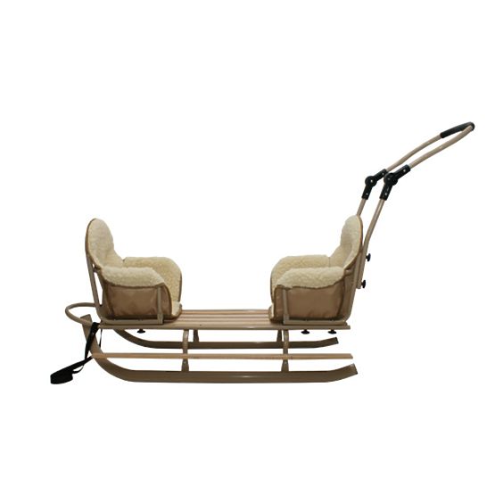 Sled for twins Duo - gray seat color