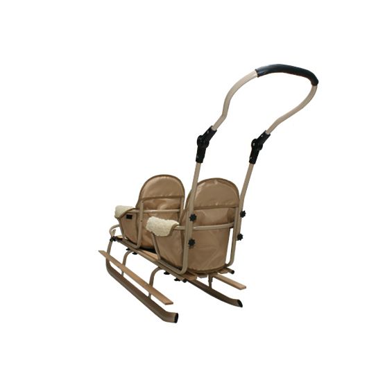 Sled for twins Duo - gray seat color