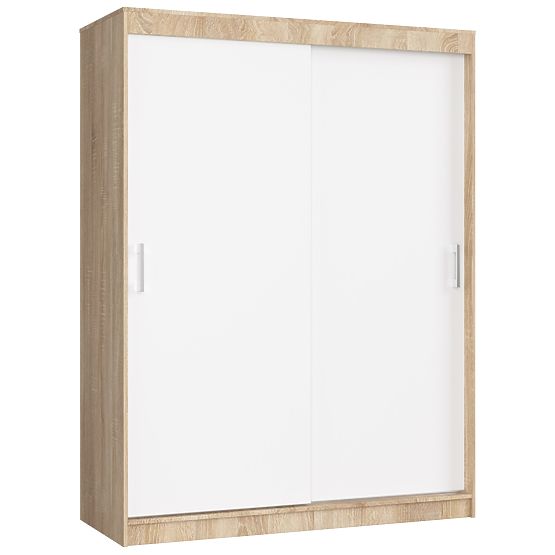 SLIDING WARDROBE 150 cm CLP MONO SONOMA/WHITE