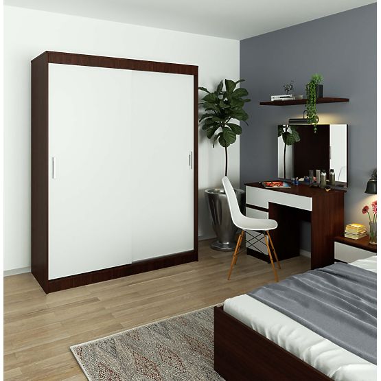 SLIDING WARDROBE 150 cm CLP MONO WENGE/WHITE