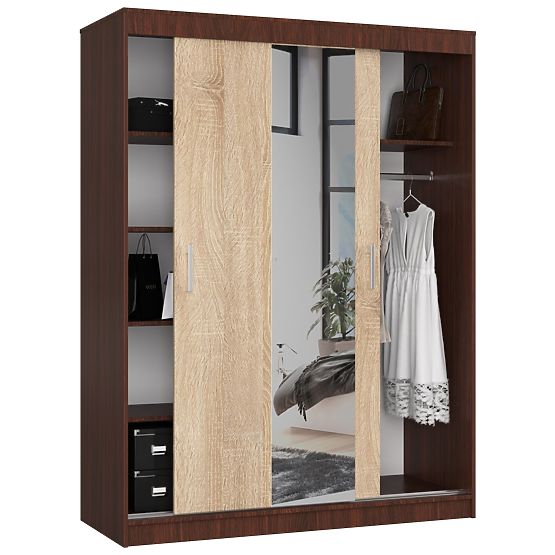 SLIDING WARDROBE 150cm CLP WENGE / SONOMA