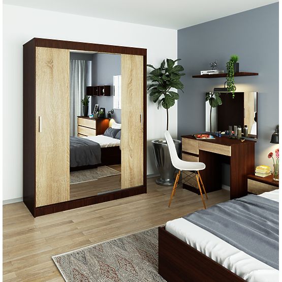 SLIDING WARDROBE 150cm CLP WENGE / SONOMA