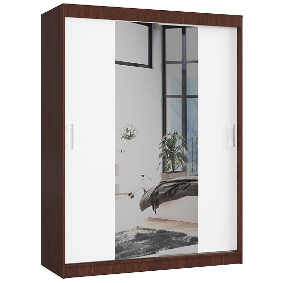 SLIDING WARDROBE 150cm CLP WENGE / WHITE