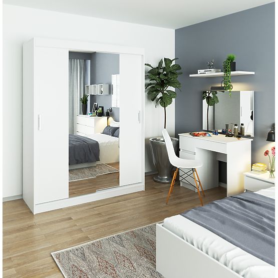 SLIDING WARDROBE 150cm CLP WHITE
