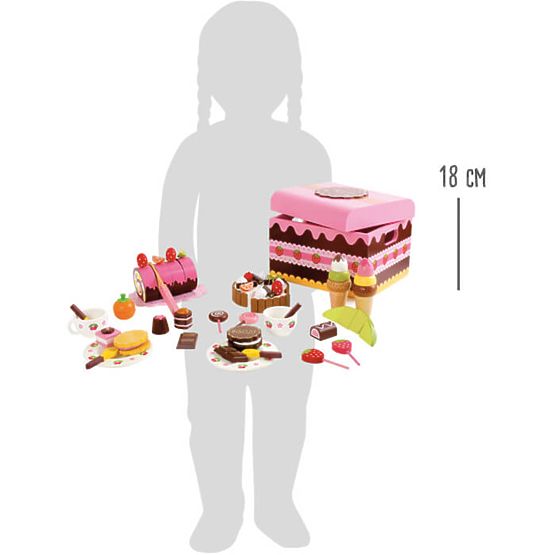 Small Foot Box of wooden sweets