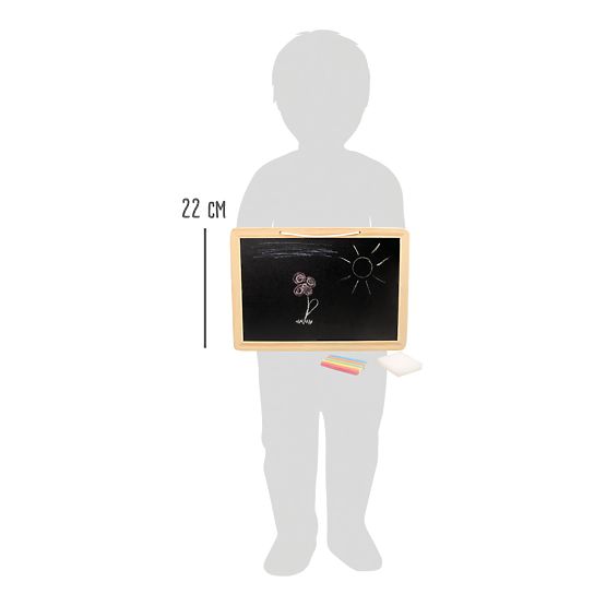 small foot Chalkboard with Chalk and Sponge