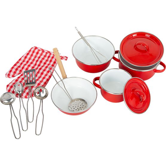Small Foot Children's metal red tableware