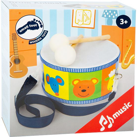 Small Foot Children's wooden musical instruments drum animals