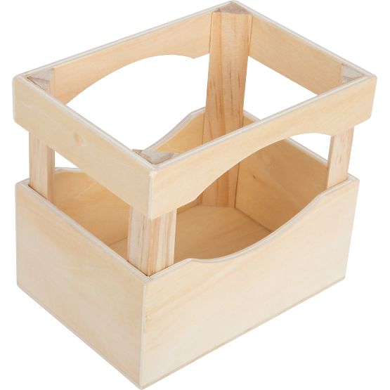 small foot Crate with 6 Beverage Bottles