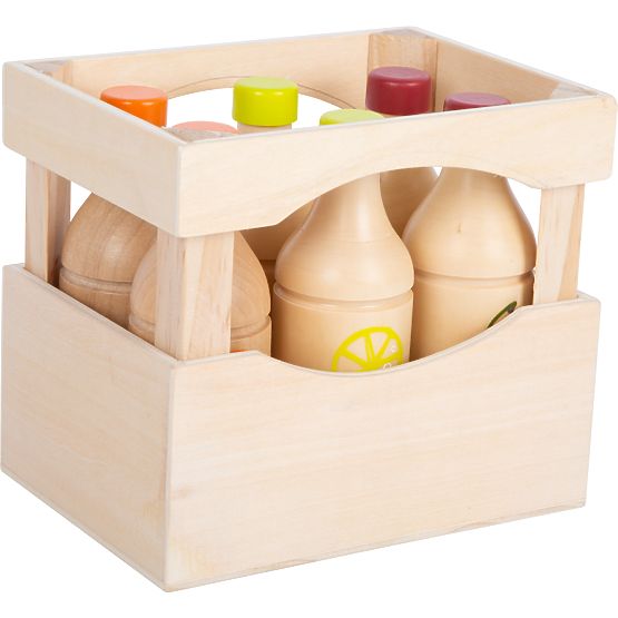 small foot Crate with 6 Beverage Bottles