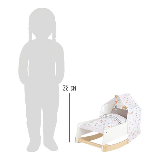 small foot Doll Cradle Little Button