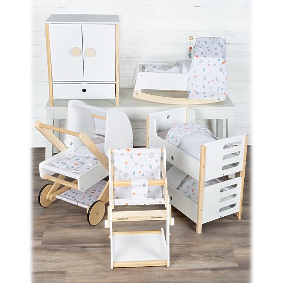 small foot Doll Cradle Little Button