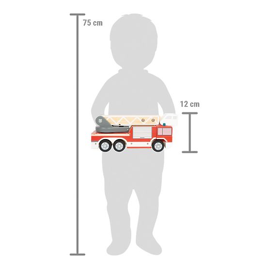 small foot Fire Truck with Rotating Ladder