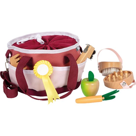 small foot Horse Care Set with Red Bag