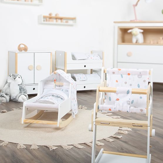 small foot Multifunctional Doll High Chair Little Button