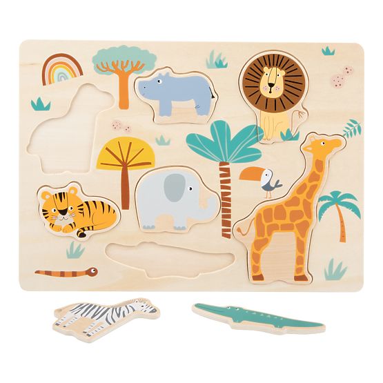 Small Foot Insert wooden puzzle Safari