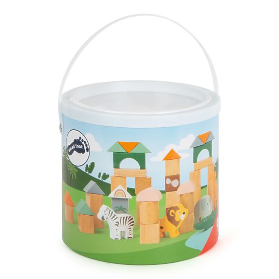 Small Foot Safari wooden building blocks 50 pcs