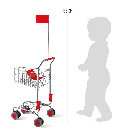 small Foot Shopping Cart Silver - Damaged Packaging