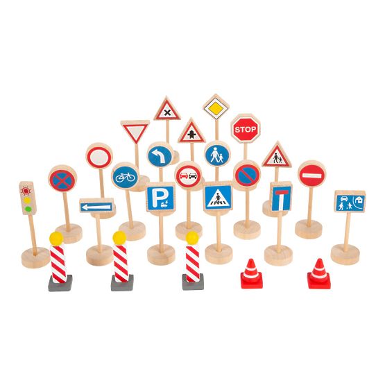 small foot Traffic Signs Set of 25 Pieces
