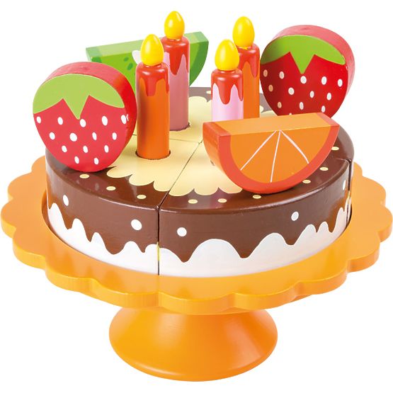 small foot Wooden Birthday Fruit Cake