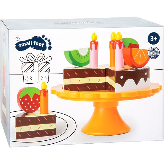 small foot Wooden Birthday Fruit Cake